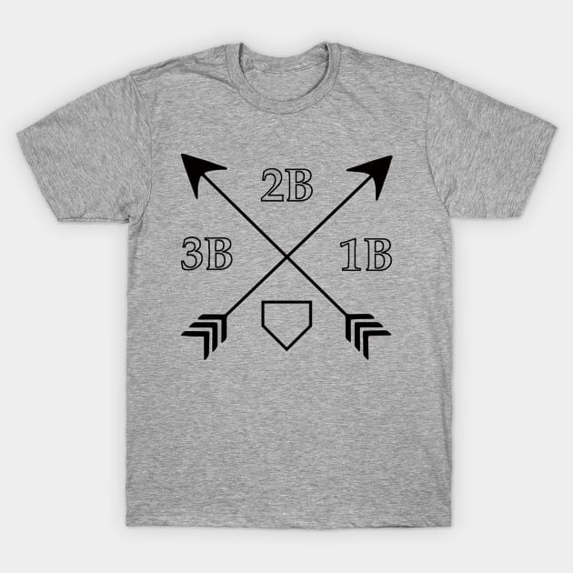 Diamonds and Arrows T-Shirt by BaseballMagic